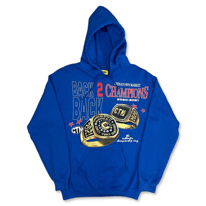 CHINATOWN MARKET BACK 2 BACK HOODIE SWEATSHIRT - S