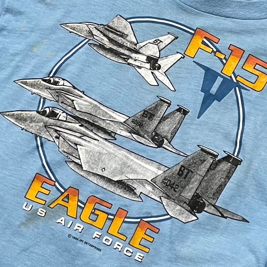 VINTAGE 1986 F15 EAGLE T SHIRT - L