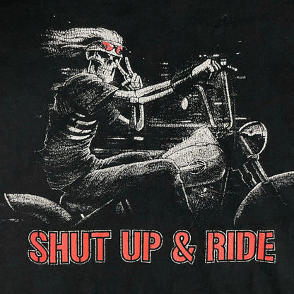 SHUT UP & RIDE MOTORCYCLE T SHIRT - XL