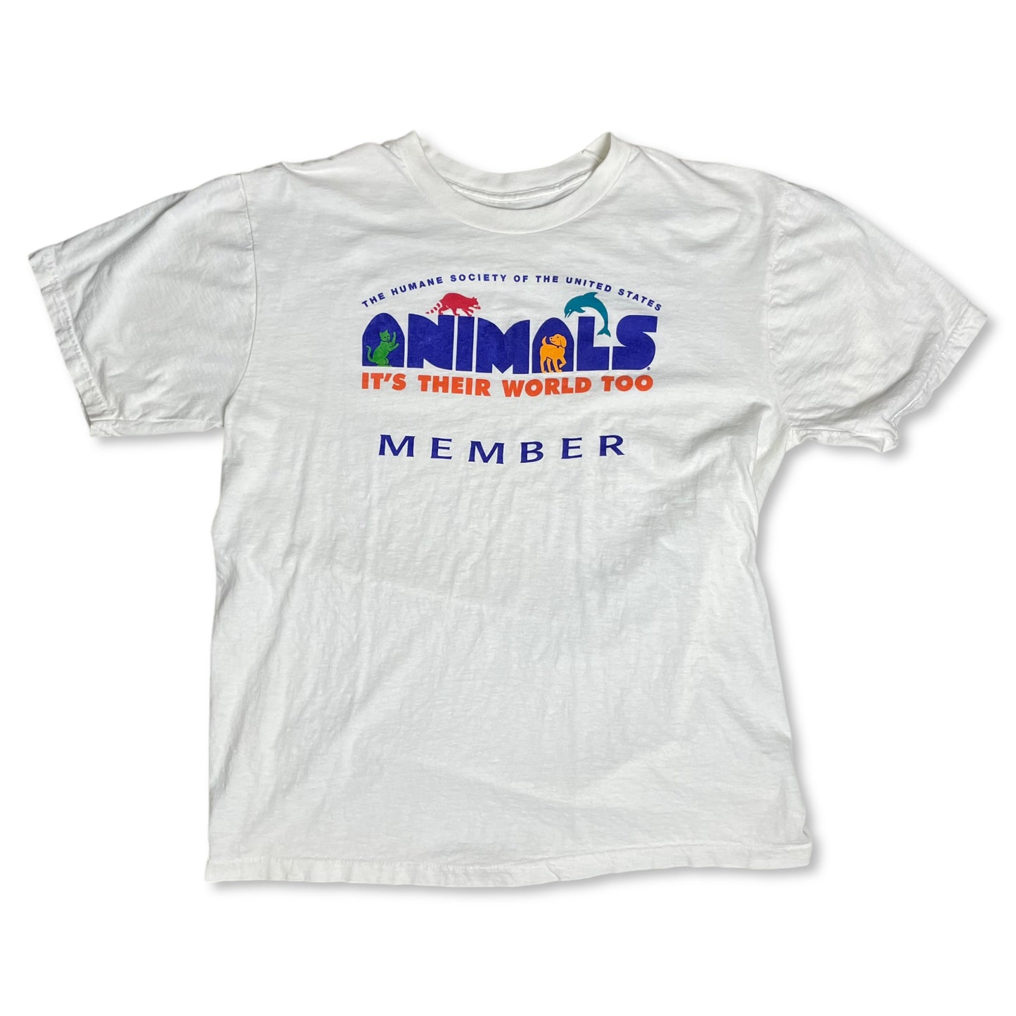 VINTAGE HUMANE SOCIETY MEMBER T SHIRT - L