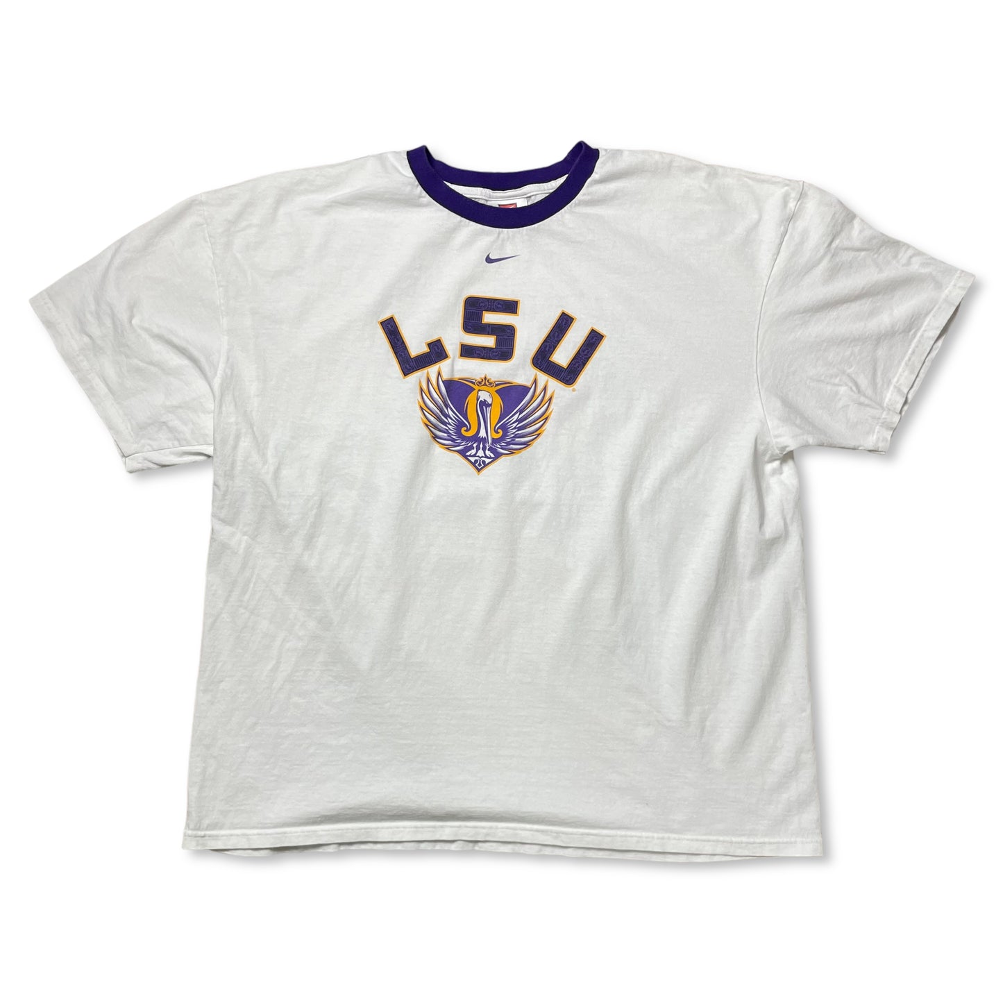 VINTAGE LSU NIKE CENTER SWOOSH T SHIRT - XXL