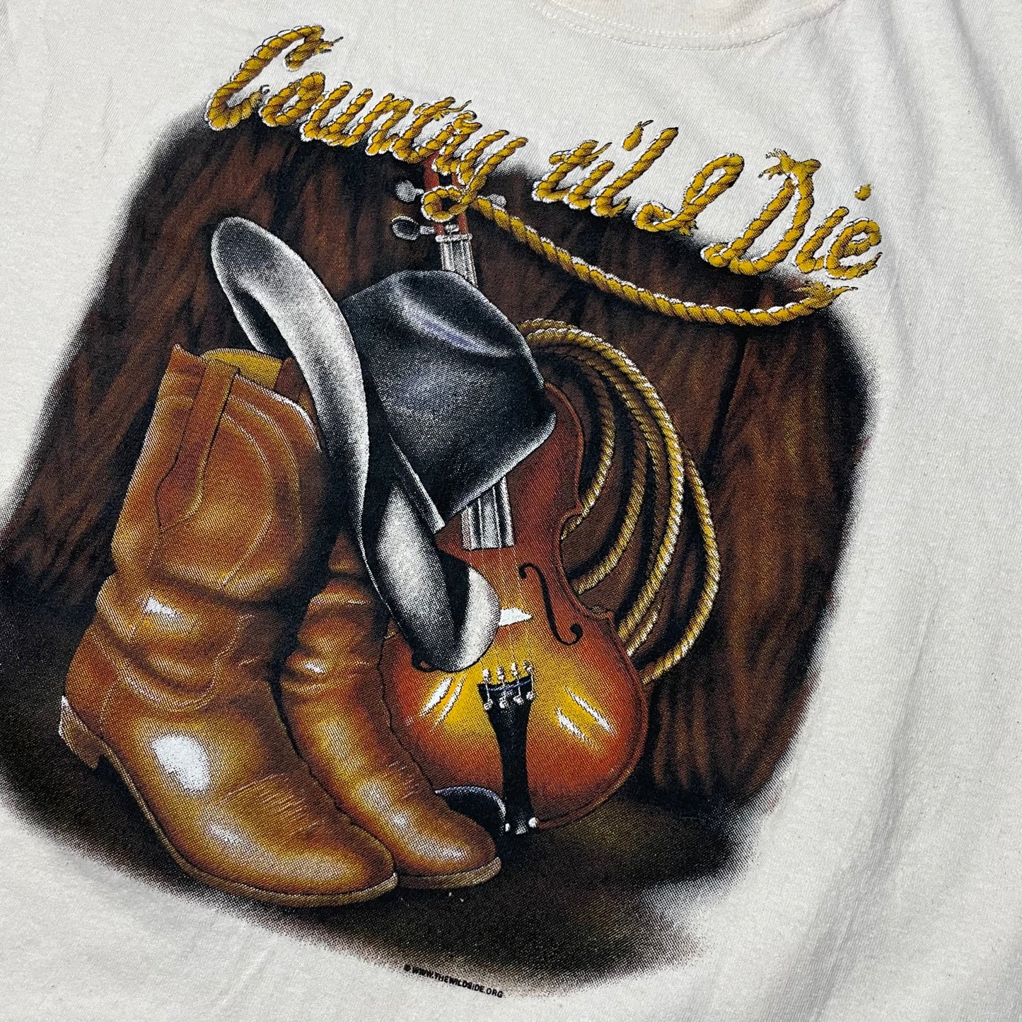 VINTAGE COUNTRY TIL I DIE T SHIRT - L