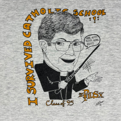 VINTAGE 1995 CATHOLIC SCHOOL T SHIRT - XL