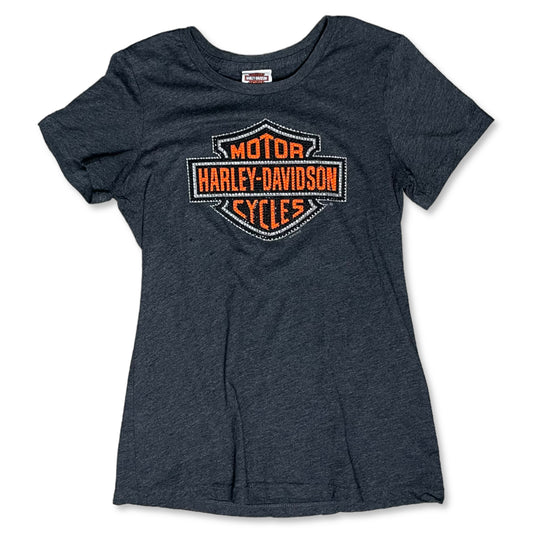 HARLEY DAVIDSON BLING LOGO T SHIRT - WOMEN’S M