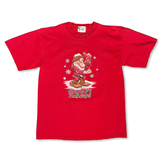 VINTAGE DISNEY GRUMPY HOLIDAYS T SHIRT - L