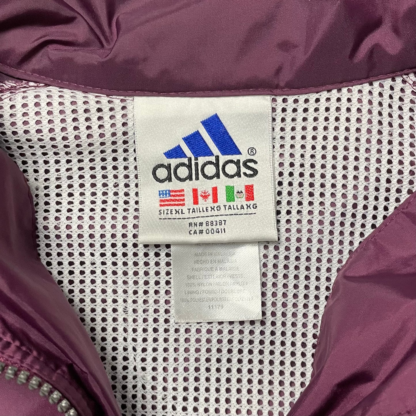 VINTAGE 90s ADIDAS WINDBREAKER - XL