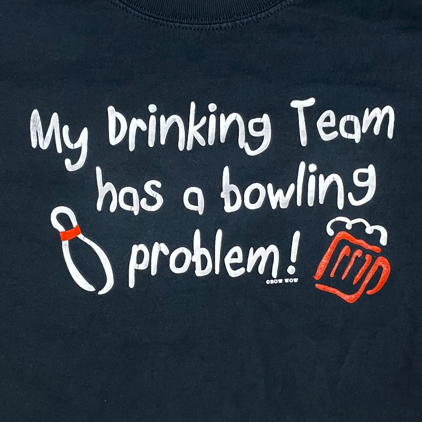 VINTAGE BOWLING TEAM T SHIRT - L