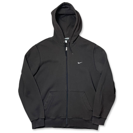 BROWN NIKE ZIP UP HOODIE - XL