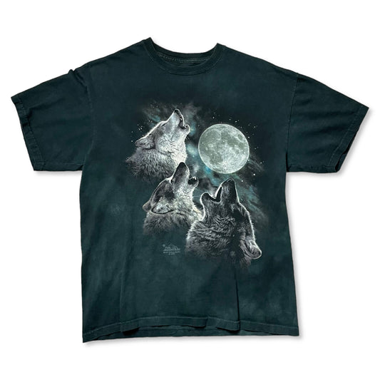 2007 THE MOUNTAIN HOWLING WOLVES MOON T SHIRT - M