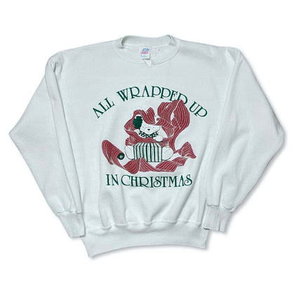 VINTAGE 80s TEDDY BEAR CHRISTMAS SWEATSHIRT - L