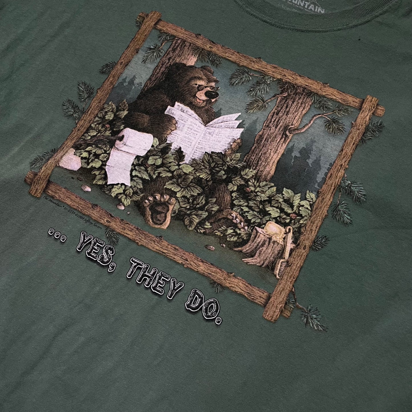 THE MOUNTAIN “YES, THEY DO” BEAR IN WOODS FUNNY T SHIRT - XXXL