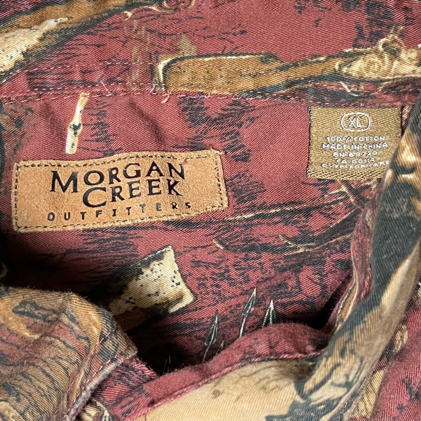 MORGAN CREEK BUCK BUTTON UP SHIRT - XL