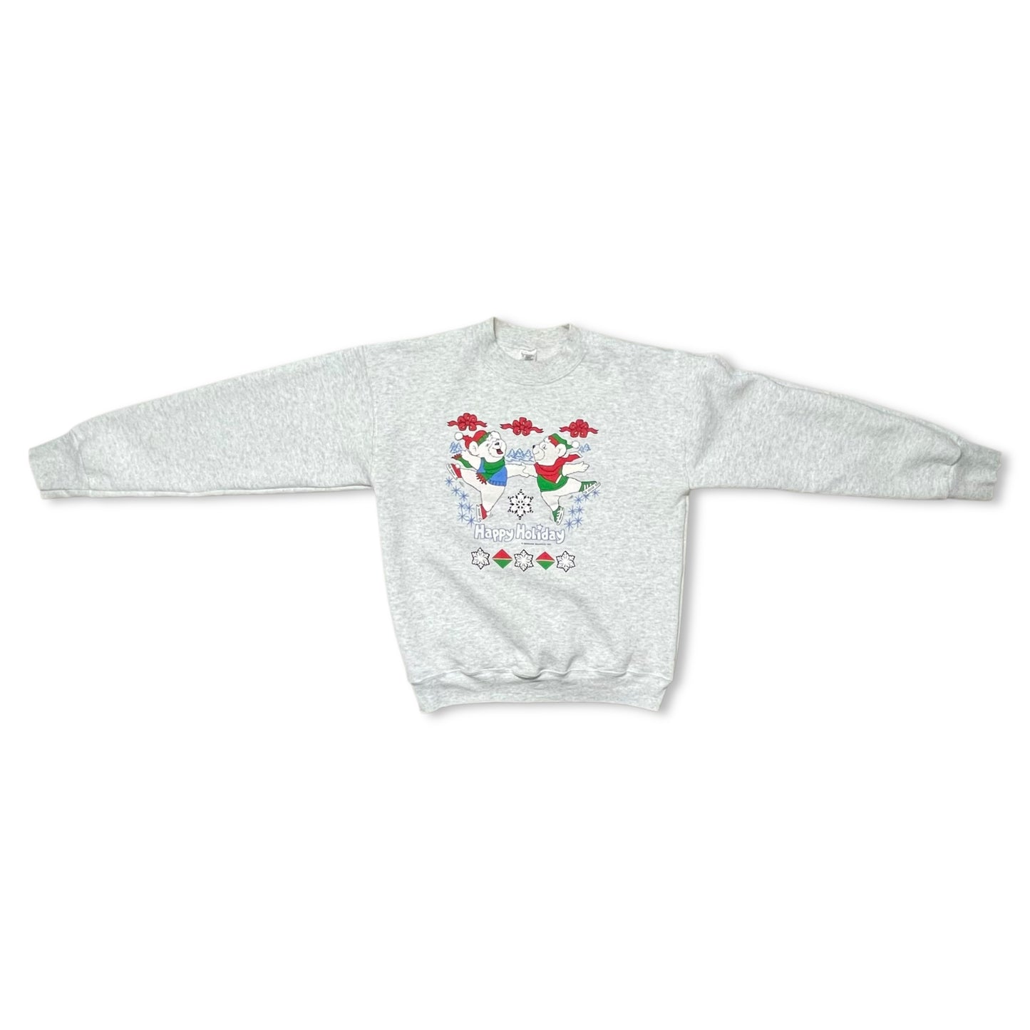 VINTAGE 90s CHRISTMAS HAPPY HOLIDAYS SWEATSHIRT - M