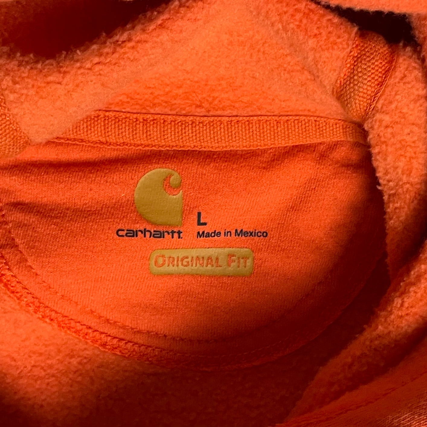 ORANGE CARHARTT HOODIE - L