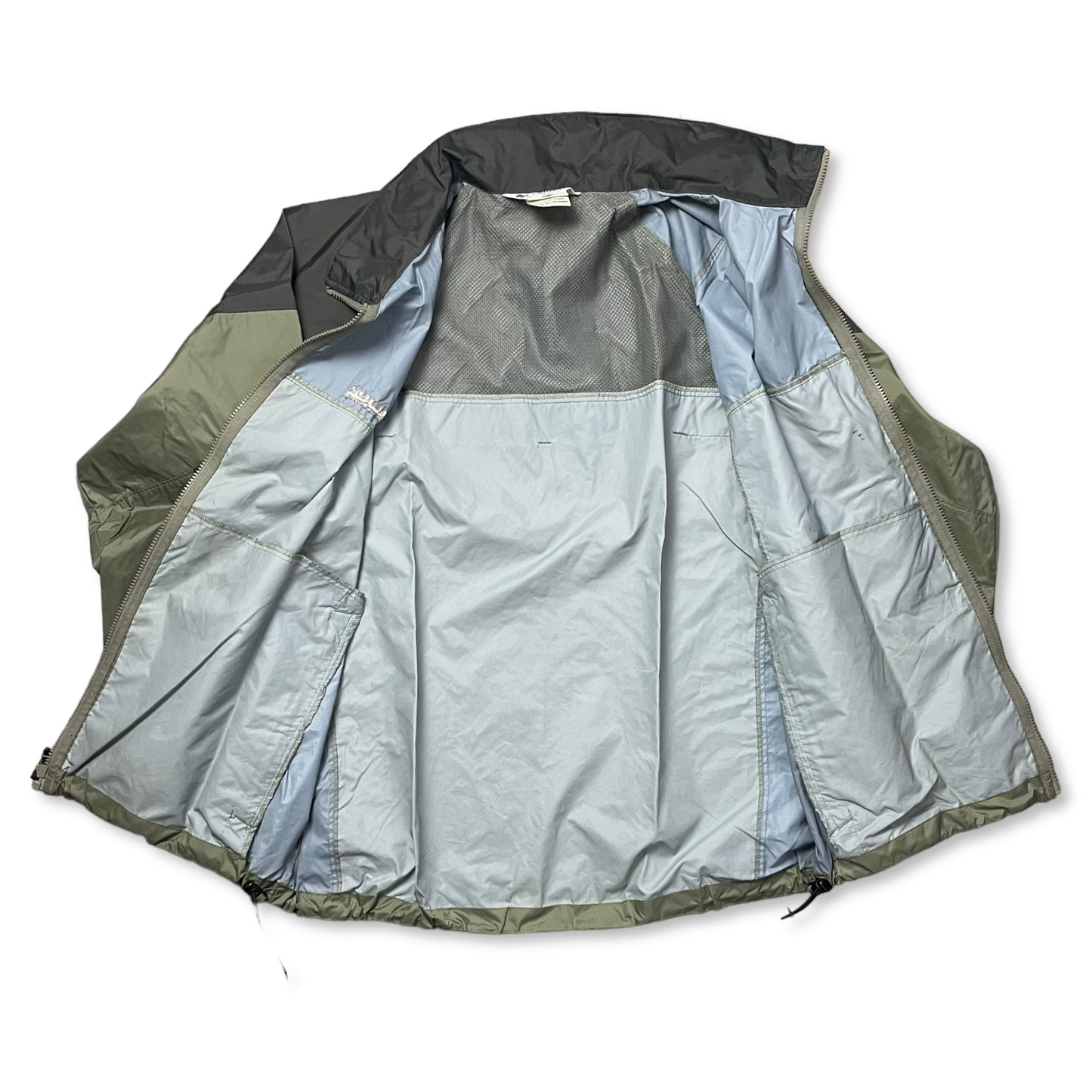 LIGHTWEIGHT PACKABLE COLUMBIA RAIN JACKET - L