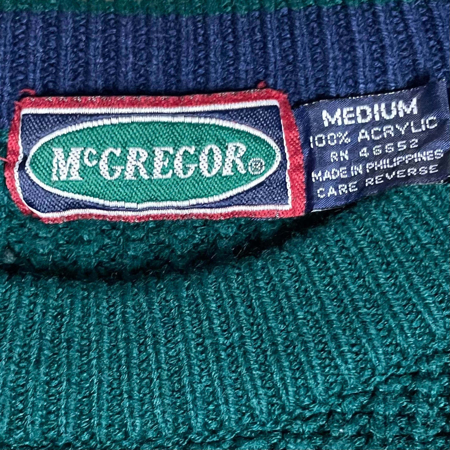 VINTAGE MCGREGOR STRIPED SWEATER - M