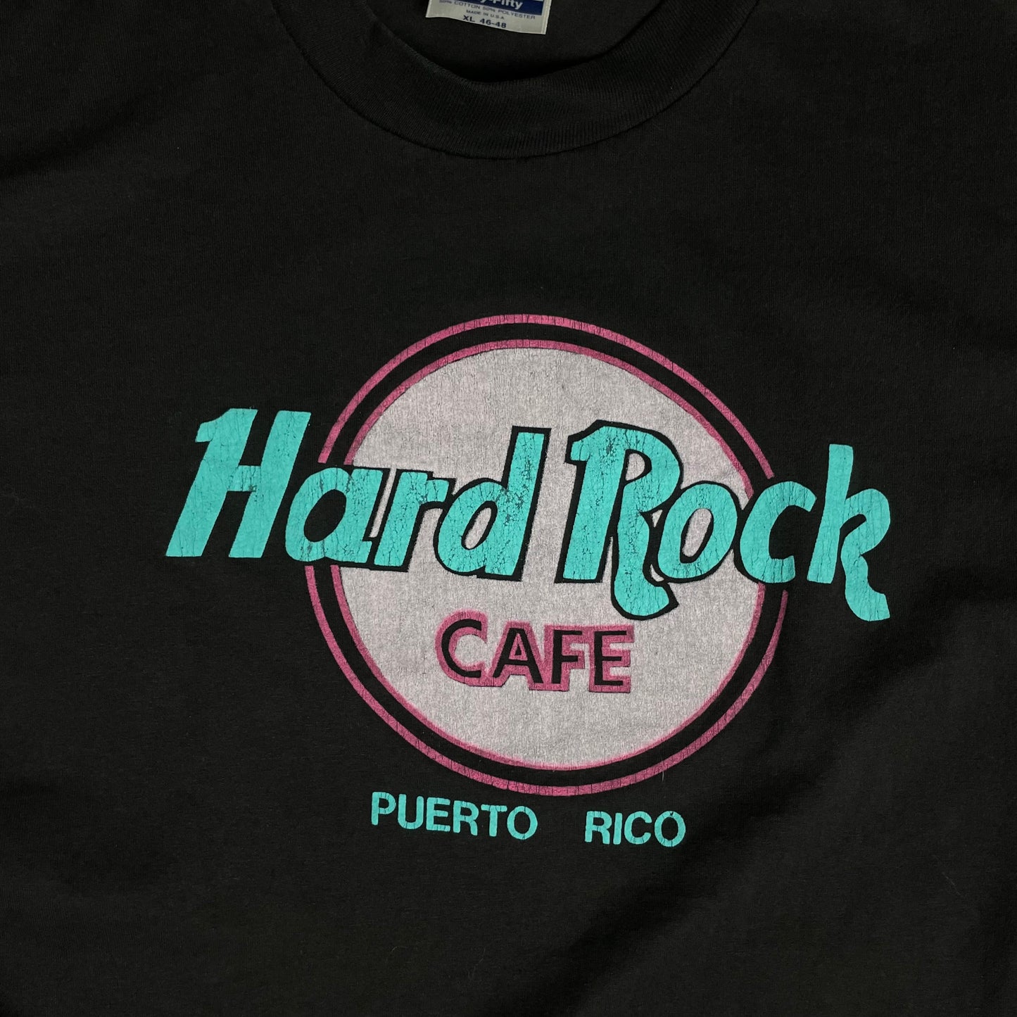 VINTAGE 80s HARD ROCK CAFE PUERTO RICO T SHIRT - XL