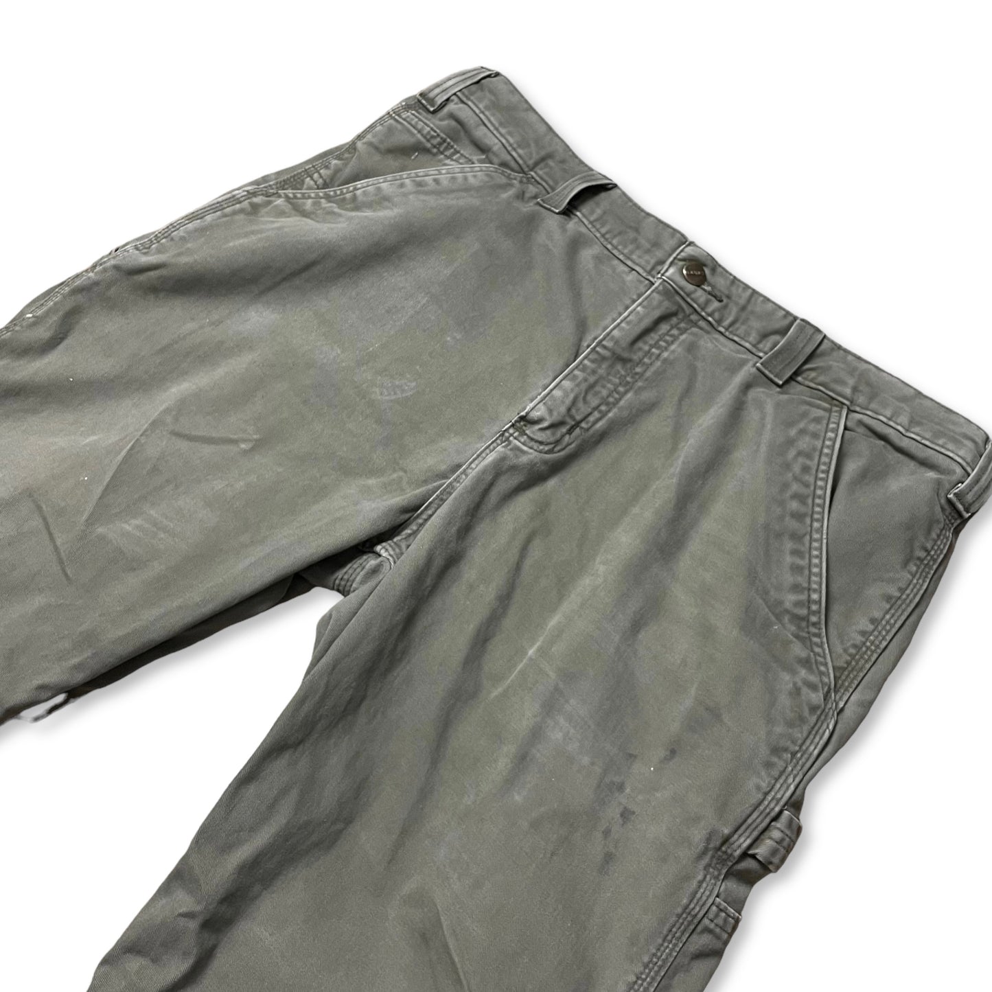 CARHARTT OLIVE WORK PANTS RELAXED FIT - 36x30