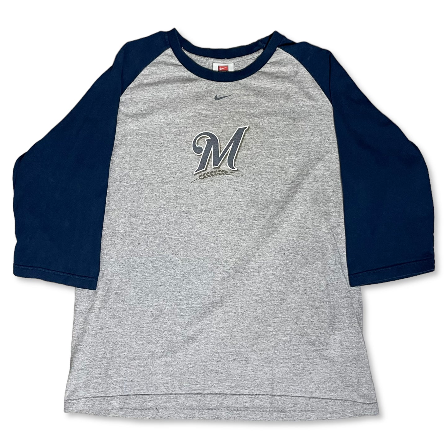 Y2K NIKE BREWERS 1/2 SLEEVE - L