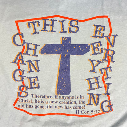 THIS CHANGES EVERYTHING RELIGIOUS T SHIRT - L