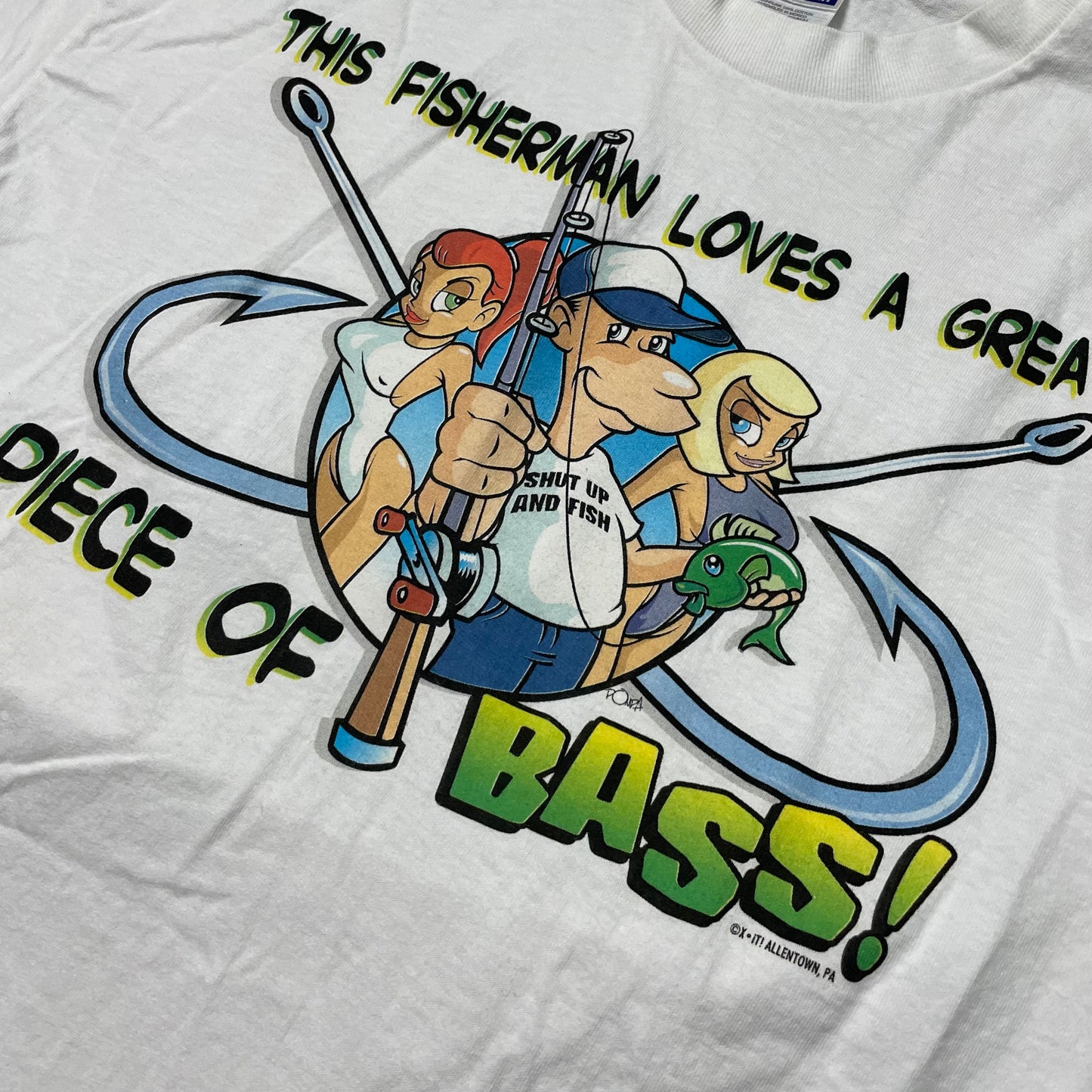 VINTAGE FISHING NSFW T SHIRT - M