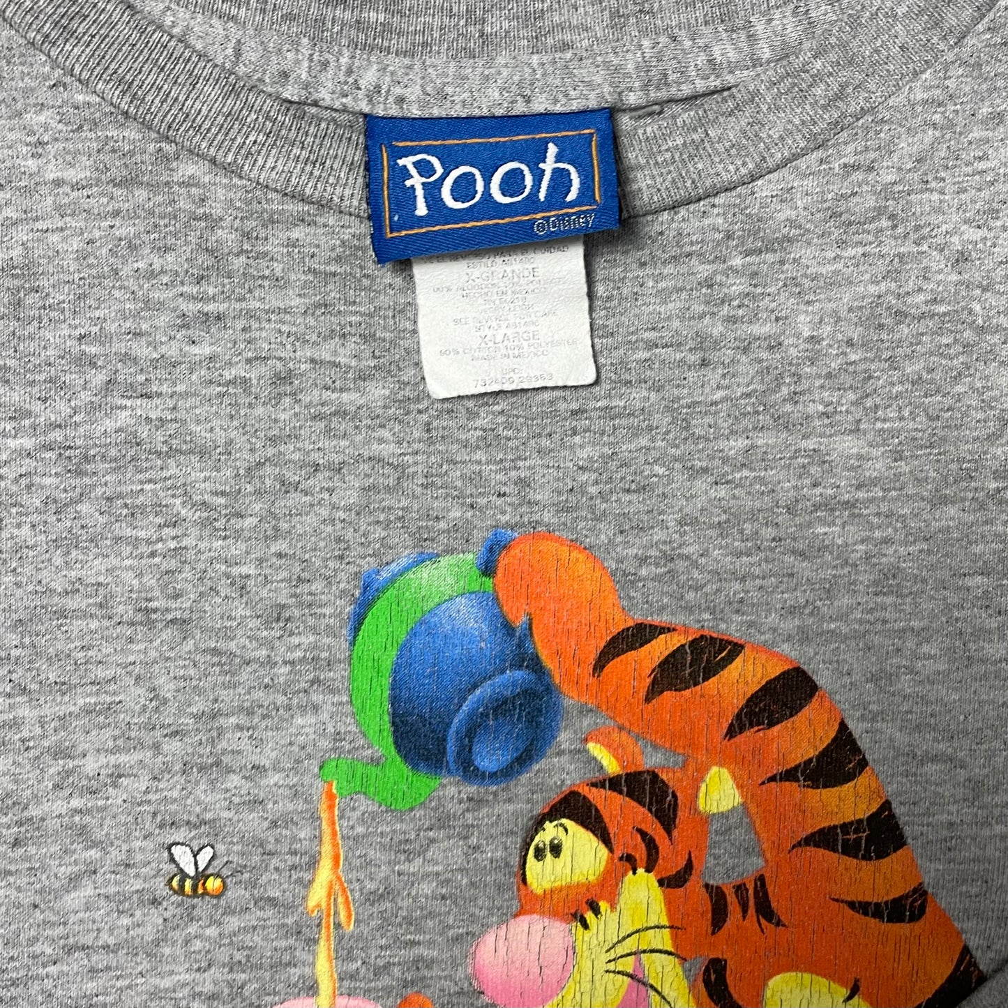 VINTAGE WINNIE THE POOH TIGGER POCKET T SHIRT - XL