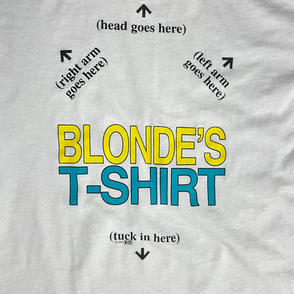 VINTAGE 90s BLONDE FUNNY T SHIRT - L