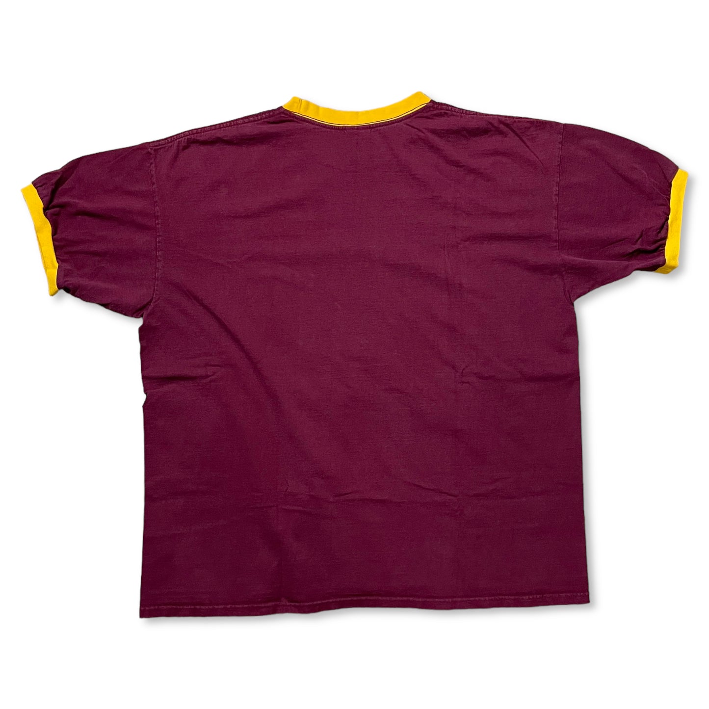 Y2K NIKE ARIZONA STATE CENTER SWOOSH RINGER STYLE T SHIRT - XL