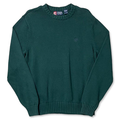 GREEN CHAPS PULLOVER SWEATER - XL