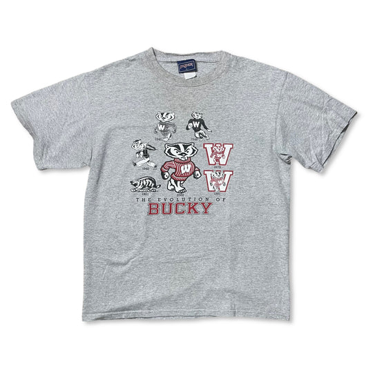 VINTAGE 2002 EVOLUTION OF BUCKY T SHIRT - L