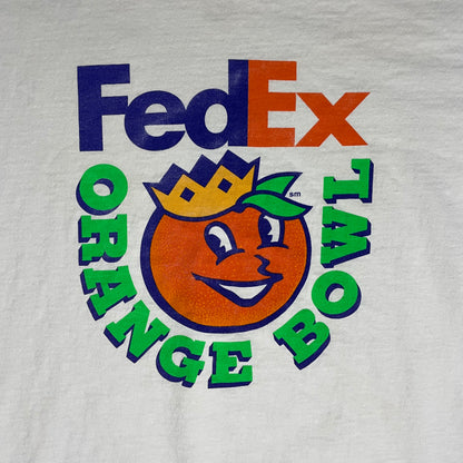 VINTAGE FEDEX ORANGE BOWL T SHIRT - XL