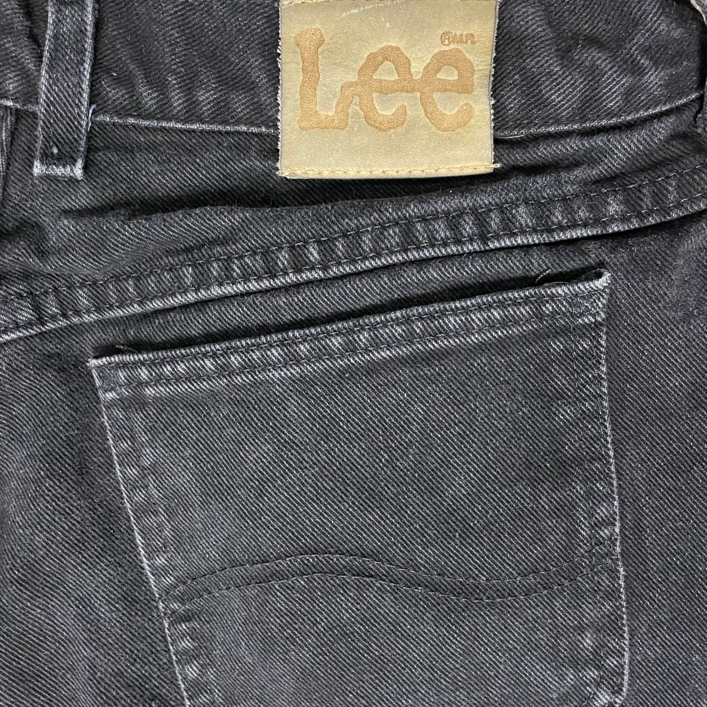 VINTAGE LEE BLACK JEANS - 16 34x32