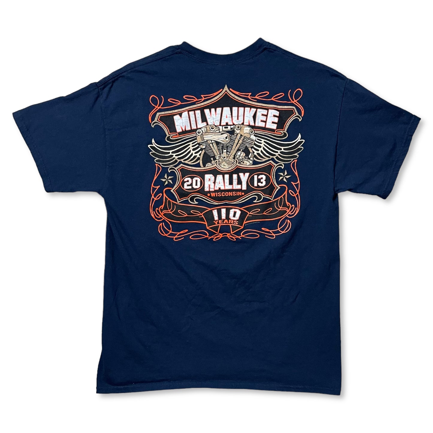 MILWAUKEE BIKER RALLY 110 YEARS T SHIRT - L