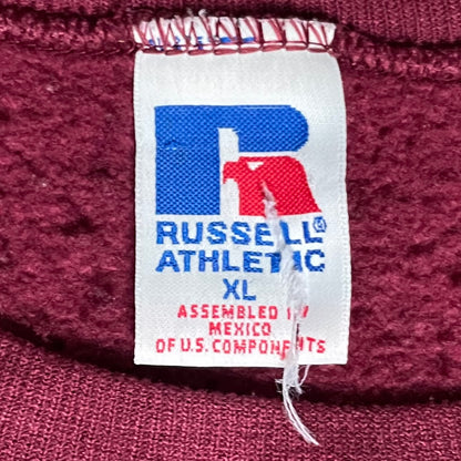 VINTAGE BURGUNDY RUSSELL SWEATSHIRT - XL