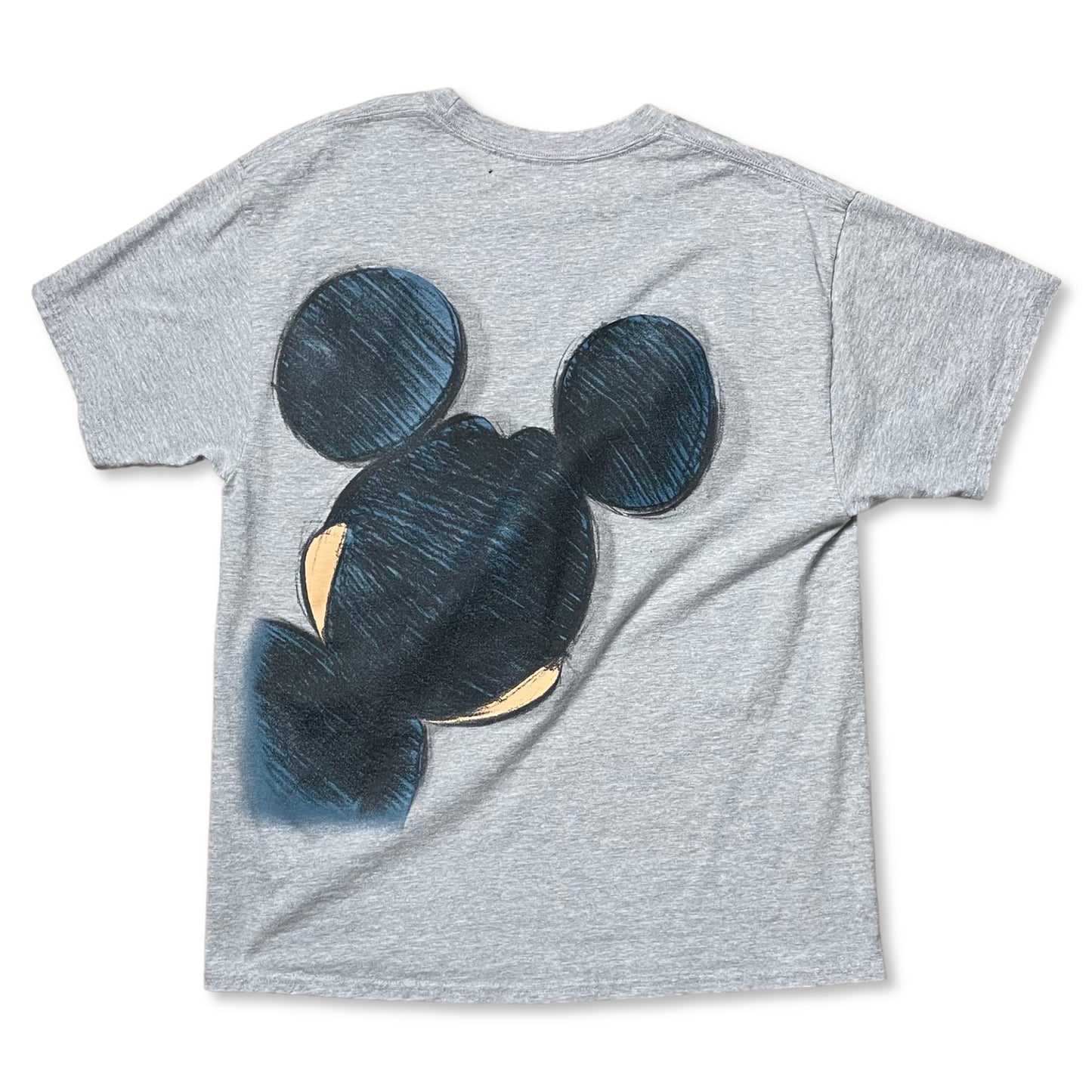 MICKEY MOUSE STARING FRONT BACK T SHIRT - L