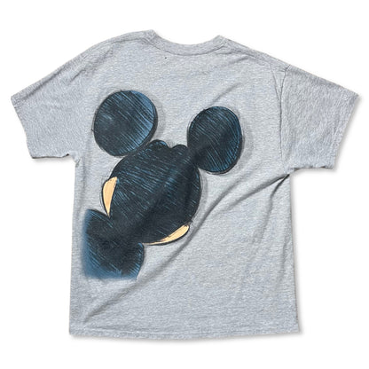 MICKEY MOUSE STARING FRONT BACK T SHIRT - L