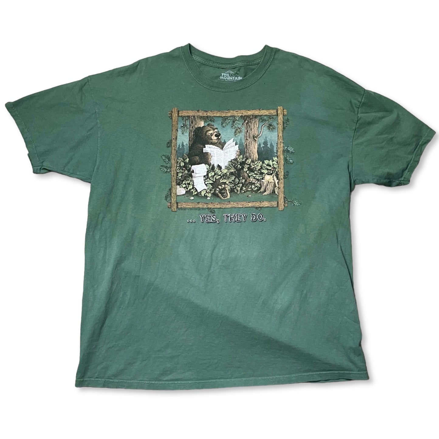 THE MOUNTAIN “YES, THEY DO” BEAR IN WOODS FUNNY T SHIRT - XXXL