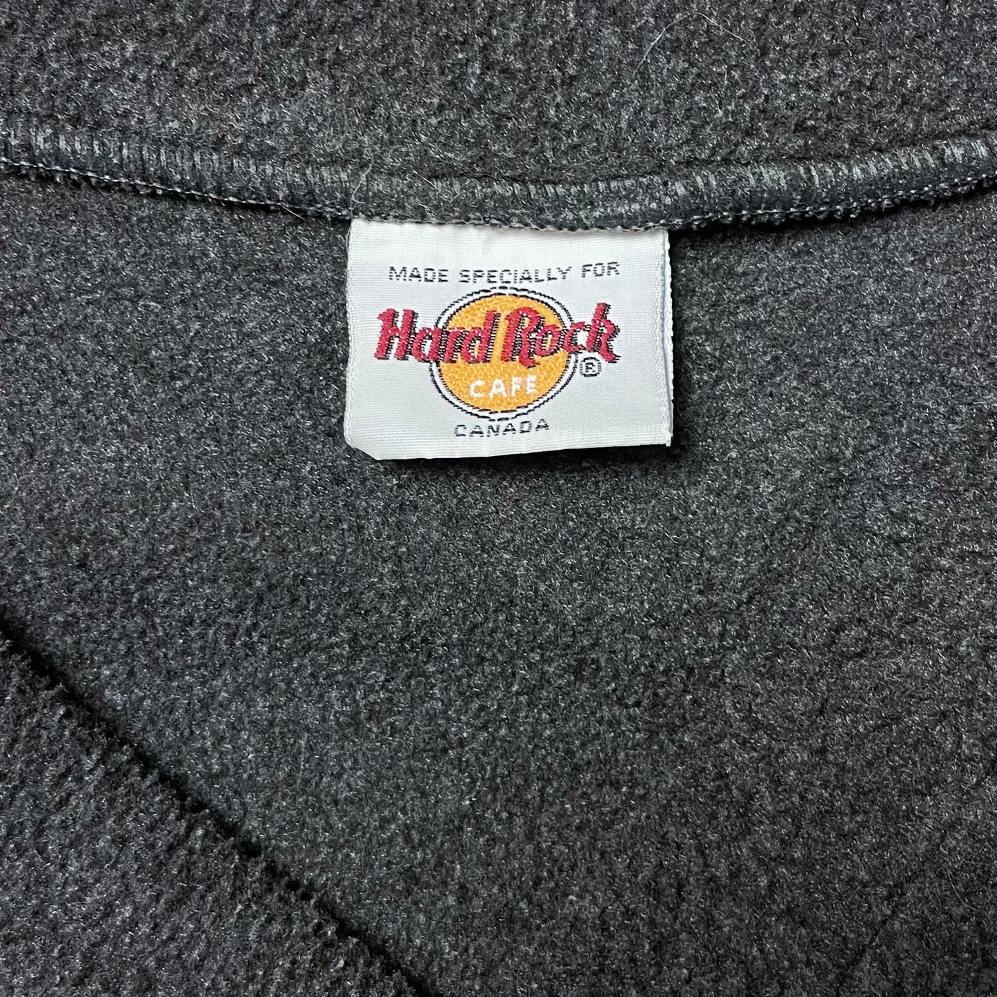 VINTAGE 90s HARD ROCK PULLOVER FLEECE - XL