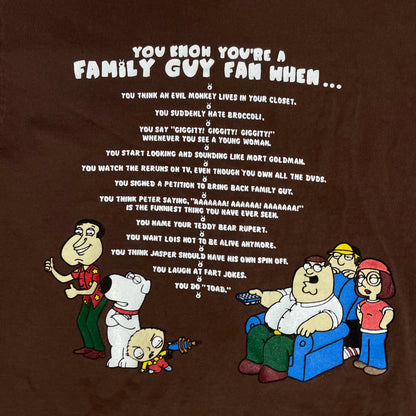 FAMILY GUY FAN T SHIRT - L