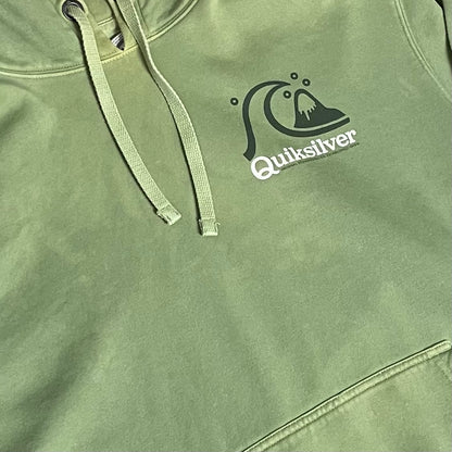 GREEN QUIKSILVER SURF HOODIE - M