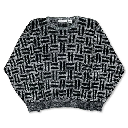 VINTAGE ABSTRACT PATTERN SWEATER - S