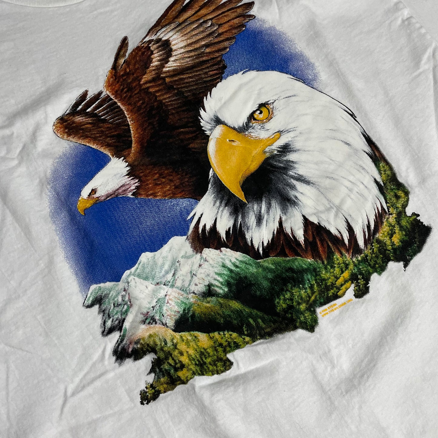 VINTAGE MAJESTIC EAGLE T SHIRT - L