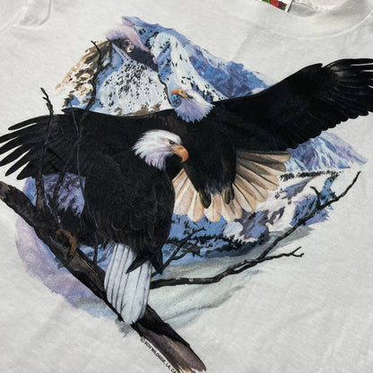 VINTAGE SNOWY MOUNTAIN EAGLES T SHIRT - L