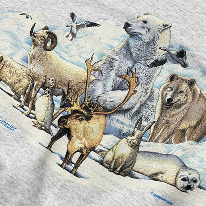 VINTAGE EXTINCTION IS FOREVER ANIMAL SWEATSHIRT - L