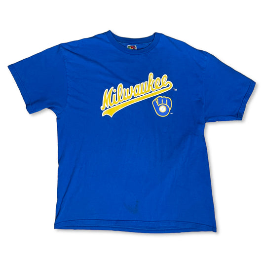 VINTAGE 90s MILWAUKEE BREWERS T SHIRT - XL