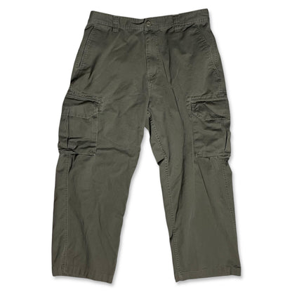 VINTAGE OLIVE GREEN CARGO PANTS - 34x30