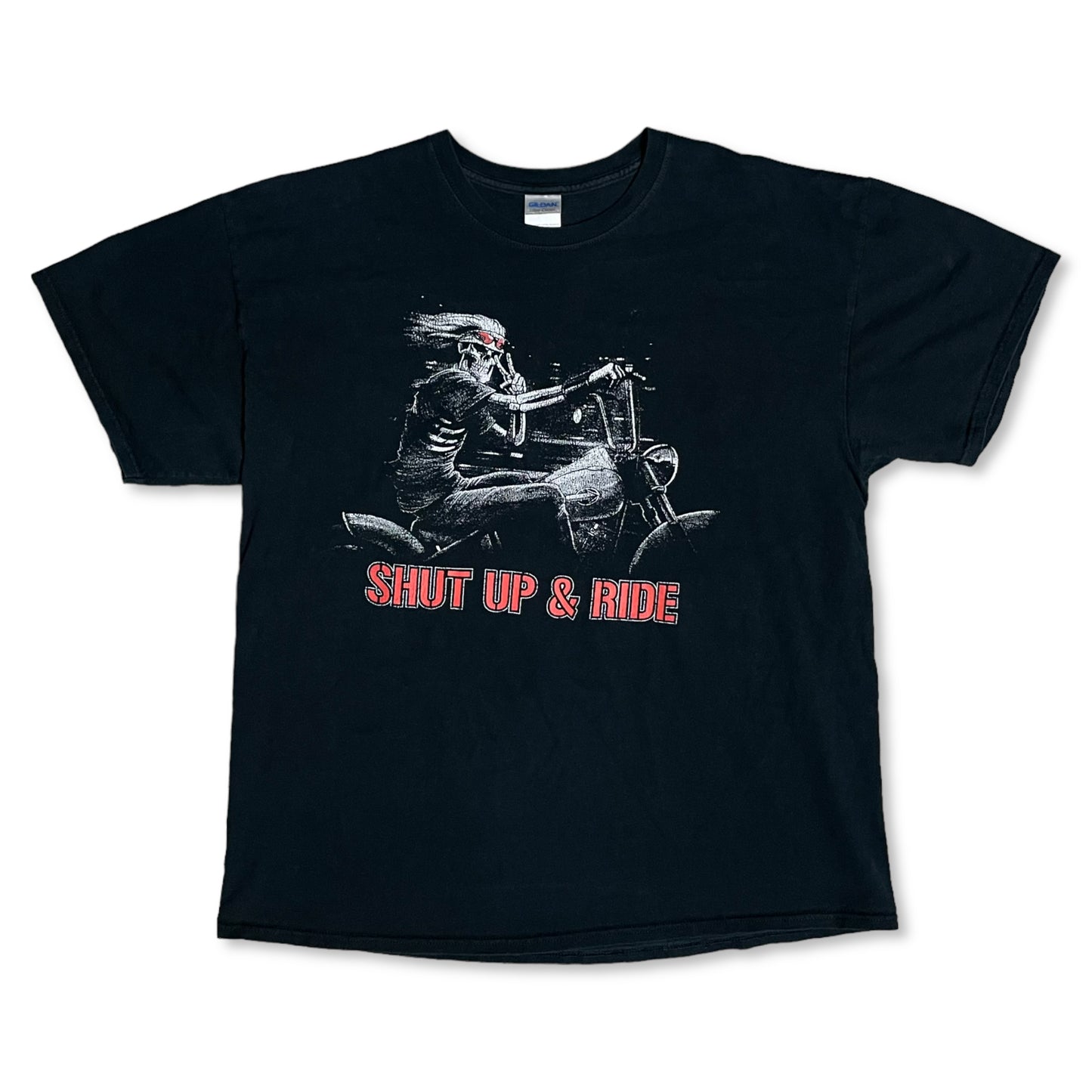 SHUT UP & RIDE MOTORCYCLE T SHIRT - XL