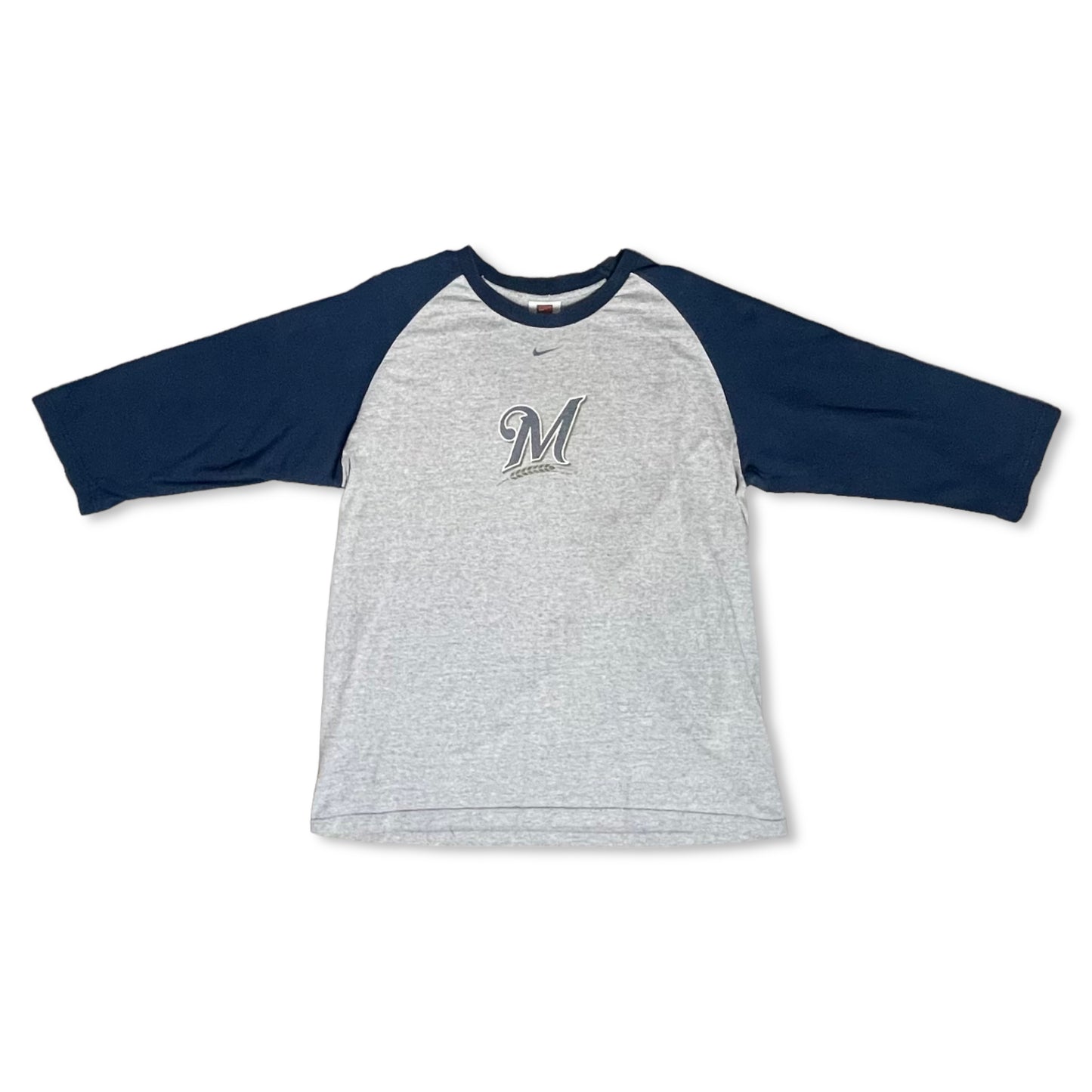 Y2K NIKE BREWERS 1/2 SLEEVE - L