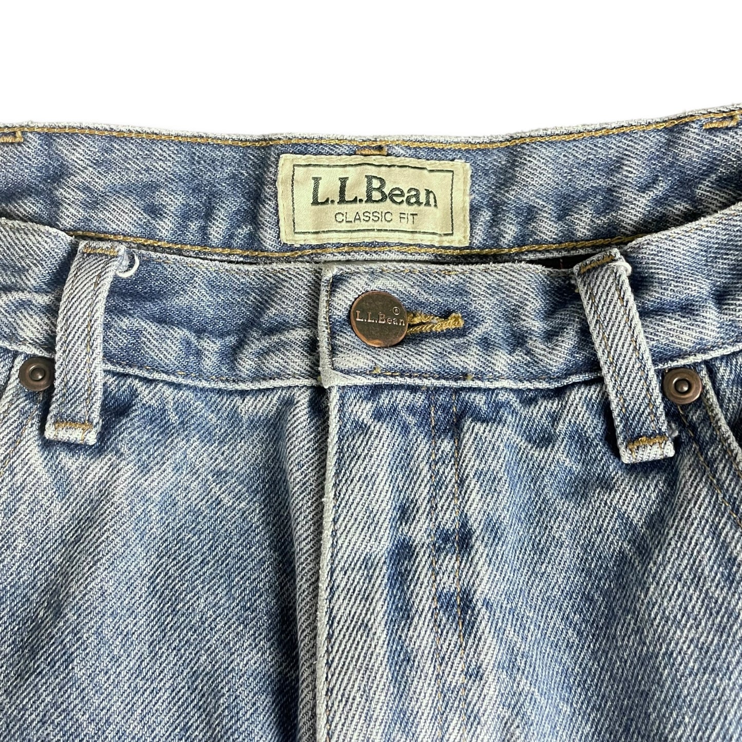 VINTAGE LL BEAN FLANNEL LINED JEANS - 36x32