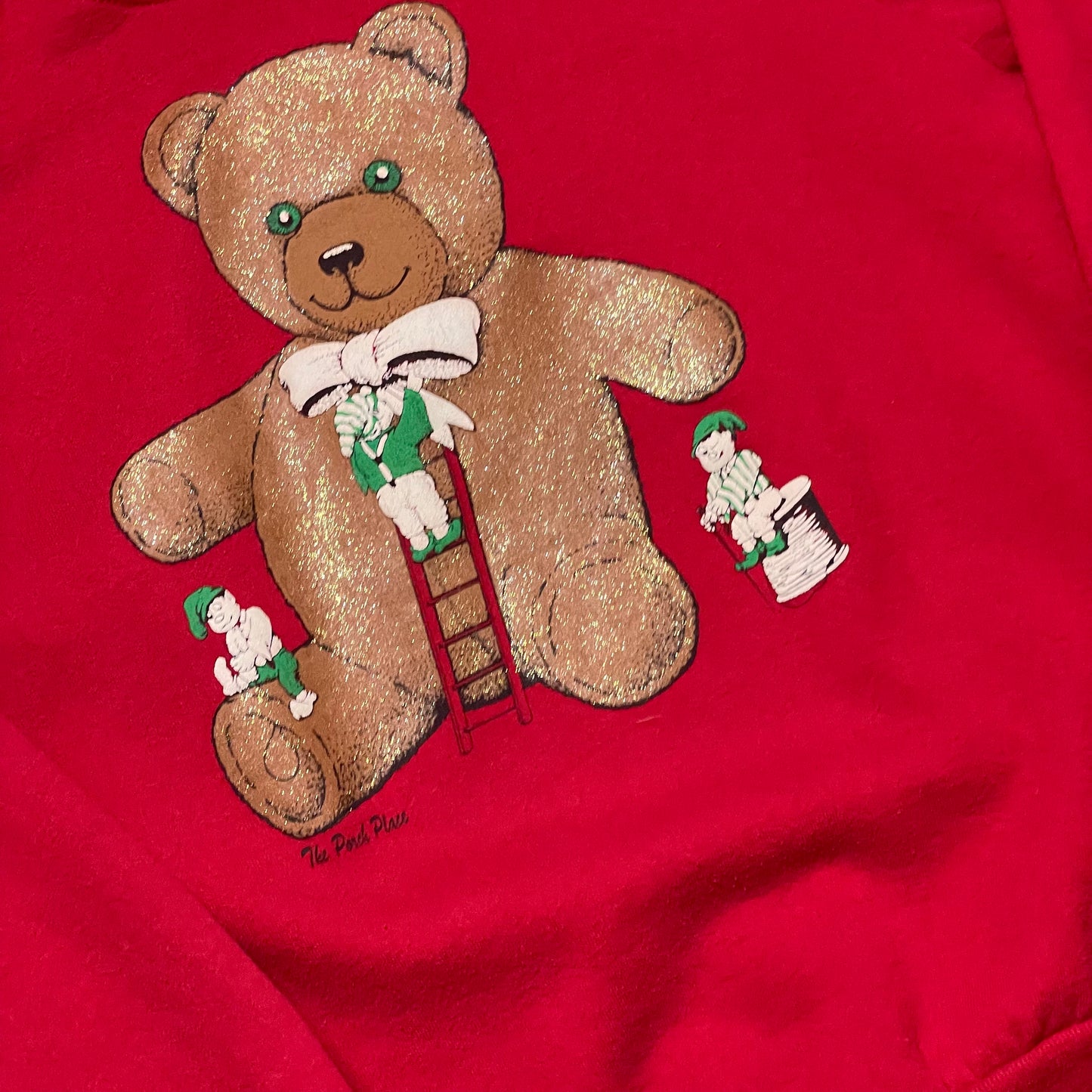 VINTAGE 80s TEDDY BEAR CHRISTMAS SWEATSHIRT - XL